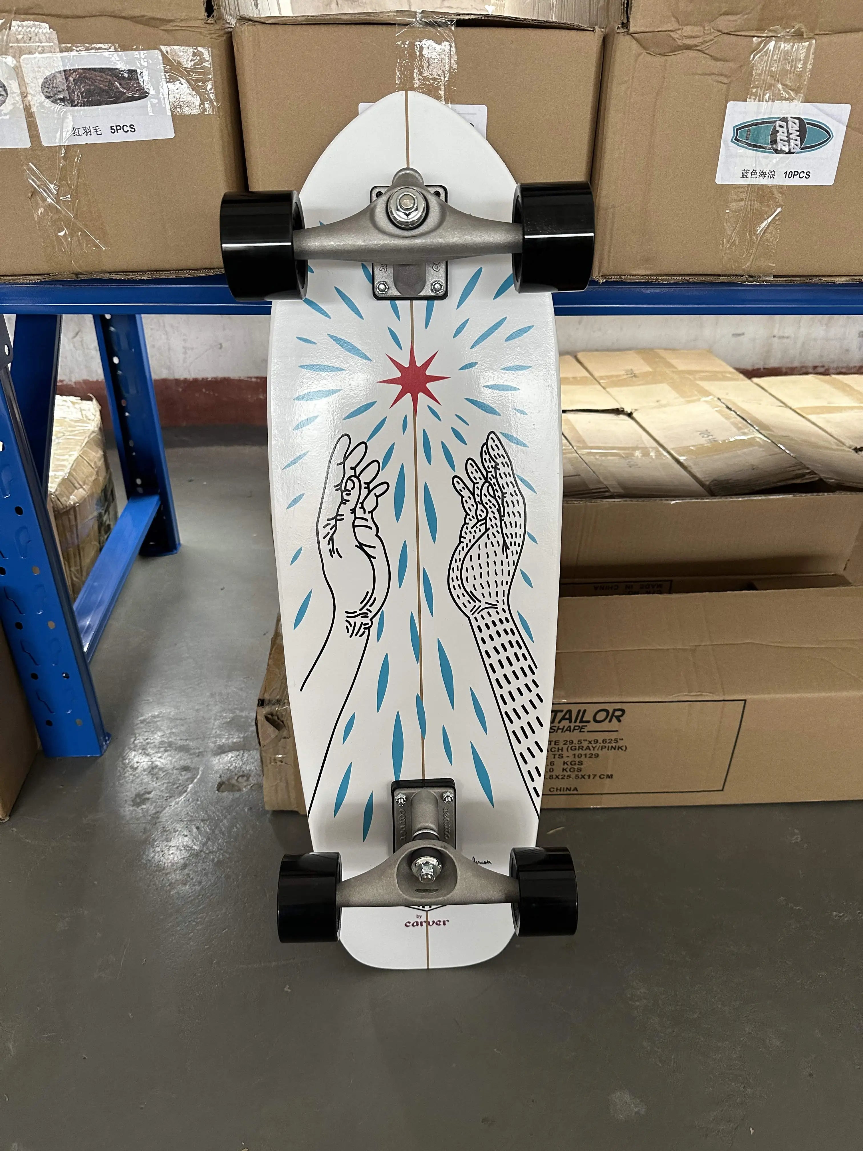 Surf Land Skateboard: Maple Single Kick Carving Cruiser