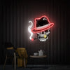 Smoking Skull Head Neon Sign: Game Room Wall Art & LED Neon Decor