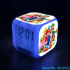 Anime Sonic & Mario Bros Figure Model LED Alarm Clock: 7-Color Touch Light Desk Clock