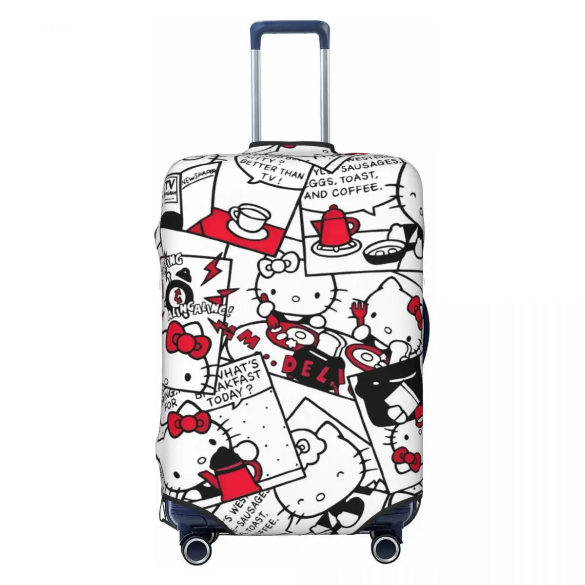 Hello Kitty Eat Hamburger Suitcase Cover: Practical Travel Protection