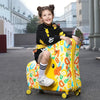 Cute Pony Cartoon Suitcase for Children: Ride-On Carry-On Kids Luggage