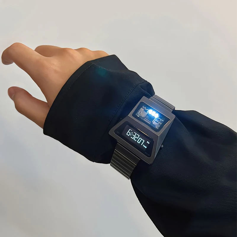 IB DESIGN Cyberpunk Metal Digital Watch