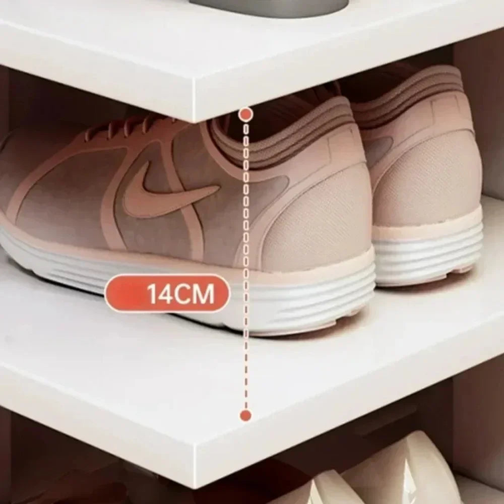Multilayer Shoe Cabinet with Top Drawer Organizer: Space-Saving Home Furniture