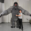 Gorilla Inflatable Costume Mascot: Adult Plush Furry Animal Halloween & Carnival Dress