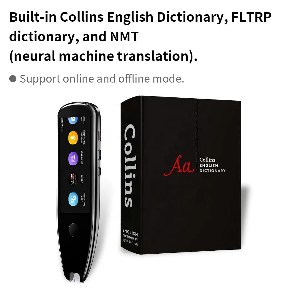Vormor X5Pro - Collins Electronic Smart Pen | Voice Translation | Android 8.0 | Multilingual Intercom
