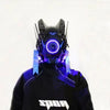 Cyberpunk Helmet Shinobi Mask: Robot Samurai Armor with LED Light