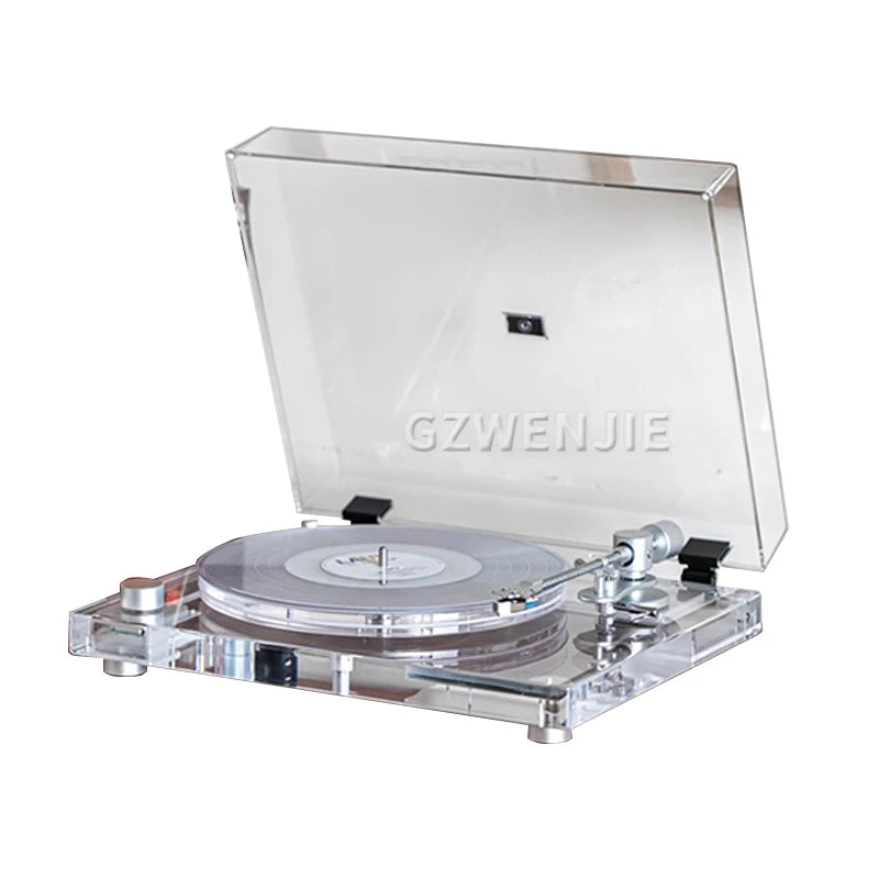 Modern Acrylic Transparent Vinyl 33/45RPM Record Player