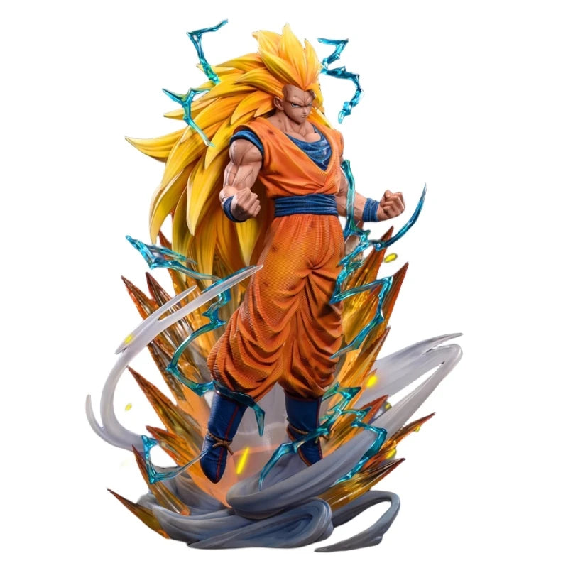 35cm Resin GK VV Studio Dragon Ball Z Super Saiyan Son Goku Anime Action Figure Statue Ornament