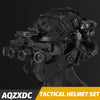 Tactical Airsoft Noise Reduction Military Headphones Night Vision Helmet Set with Flashlight