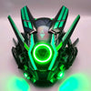 Cyberpunk Helmet Shinobi Mask: Robot Samurai Armor with LED Light