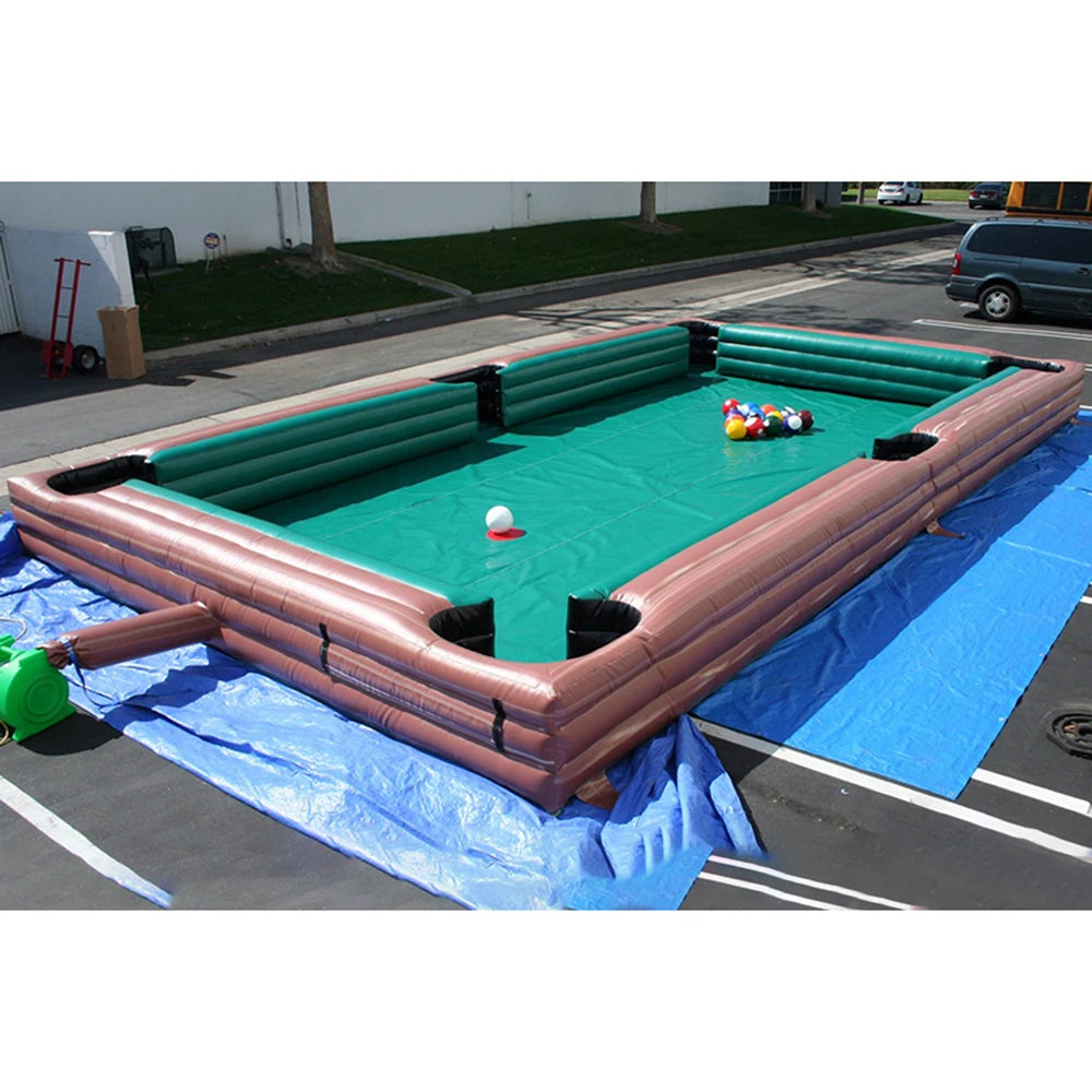 SnookBall Carnival Game Set - Inflatable Snooker Table with Balls for Event Fun