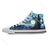 Van Gogh Starry Night Oil Painting High-Top Comfortable Sneakers
