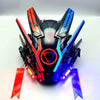 Cyberpunk Helmet Shinobi Mask: Robot Samurai Armor with LED Light