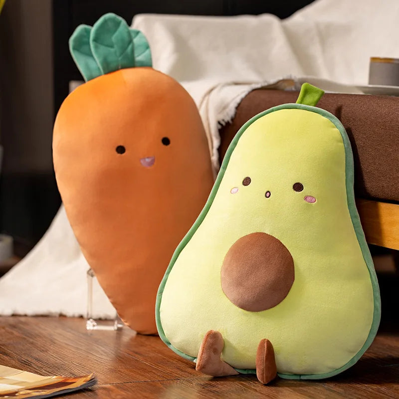 Cute Fruit & Veggie Kawai Plush Pillow – Soft & Adorable Stuffed Toy!