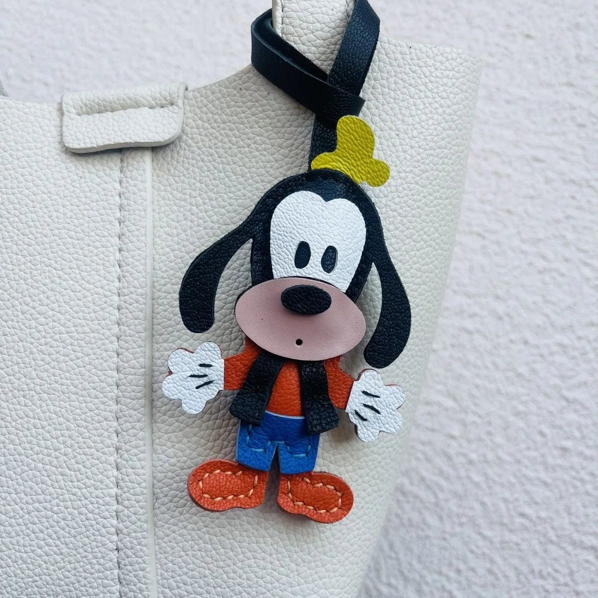 Handmade Leather Hello Kitty Sheep Pendant