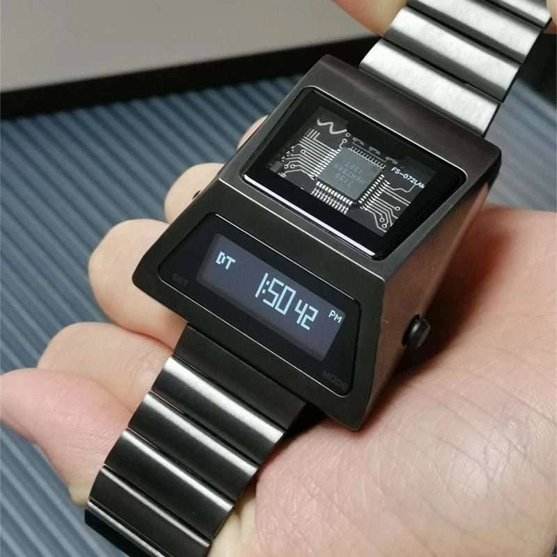 IB DESIGN Cyberpunk Metal Digital Watch