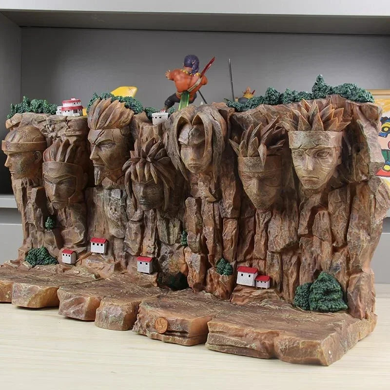 Large Hokage Mountain Figure: Giant Ninjas Stone Statue Anime Hokage Rock Figurine