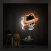 Smoking Skull Head Neon Sign: Game Room Wall Art & LED Neon Decor