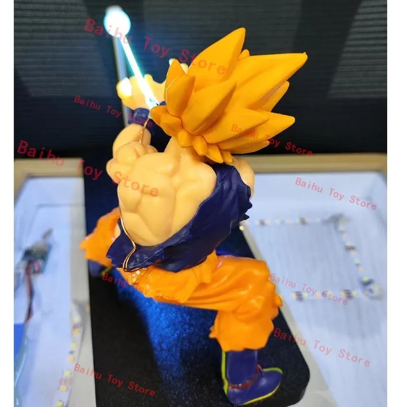 Son Goku & Vegeta Kamehameha Lamp Figure: Dragon Ball Magnetic Levitation Night Light