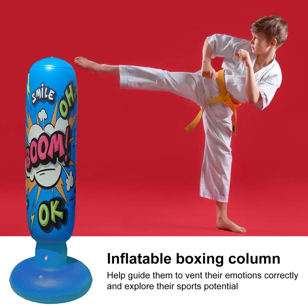 StrikeZone Inflatable Punching Bag: Inflatable Boxing Punching Bag | 1.25M for Adults & Children, Stress Relief & Boxing Training Equipment, Sandbag Target Column