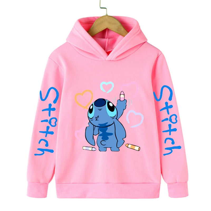 Fashion New Stitch Hoodie for Children – Cartoon Sweatshirt Collection