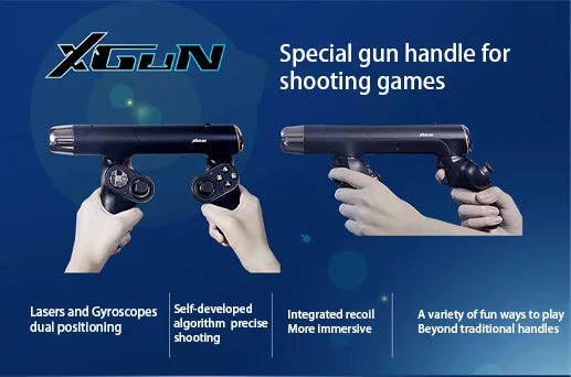 XGUN USB Light Gun / Gyro Gun Hybrid in SMG Form Factor with Gamepad | PS4, PS5 & PC Compatible