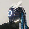 Cyberpunk Helmet Shinobi Mask: Robot Samurai Armor with LED Light