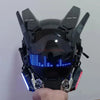 Cyberpunk Helmet Shinobi Mask: Robot Samurai Armor with LED Light