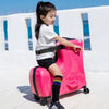 Cute Pony Cartoon Suitcase for Children: Ride-On Carry-On Kids Luggage