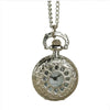 Vintage Antique Cameo Embossed Heart Moon Girl Flip Pocket Watch Pendant Necklaces