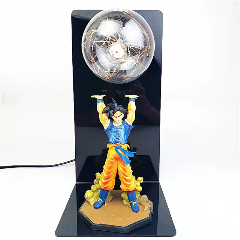 Dragon Ball Z Son Goku Action Figures: DIY Lamp Figure with Strength Bombs LED, Bedroom Decorative Collection Toys