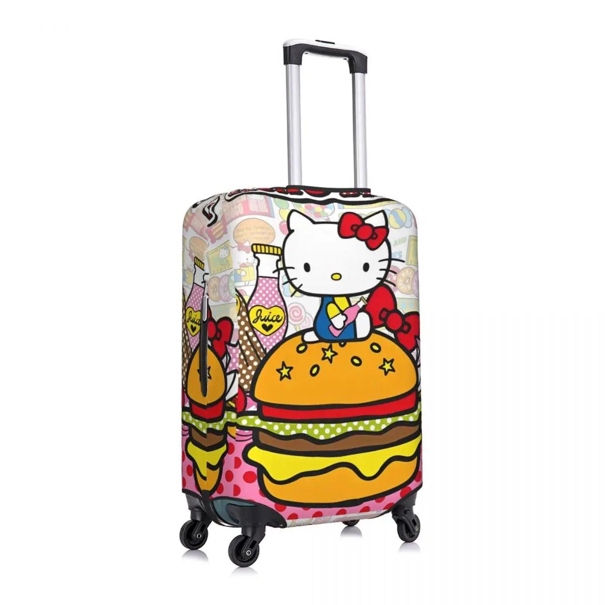 Hello Kitty Eat Hamburger Suitcase Cover: Practical Travel Protection