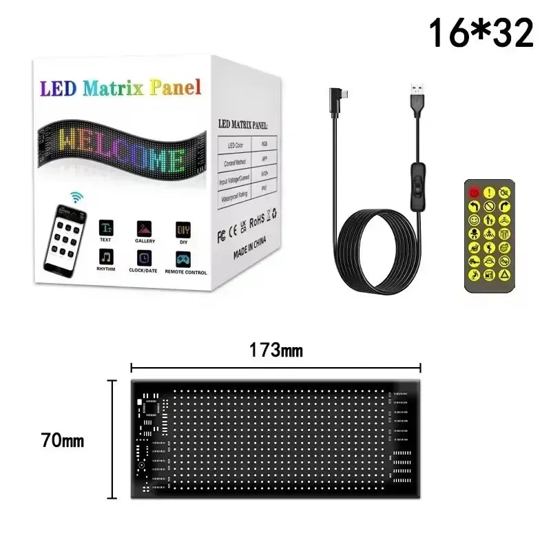 Rayhome Devil Eyes LED Display: Programmable Scrolling Sign for Vehicles