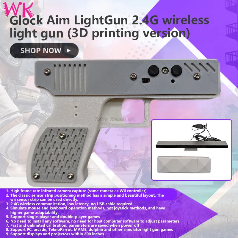Aim LightGun 2.4G Wireless Controller for PC Arcade Shooters