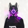 Cyberpunk Helmet Shinobi Mask: Robot Samurai Armor with LED Light