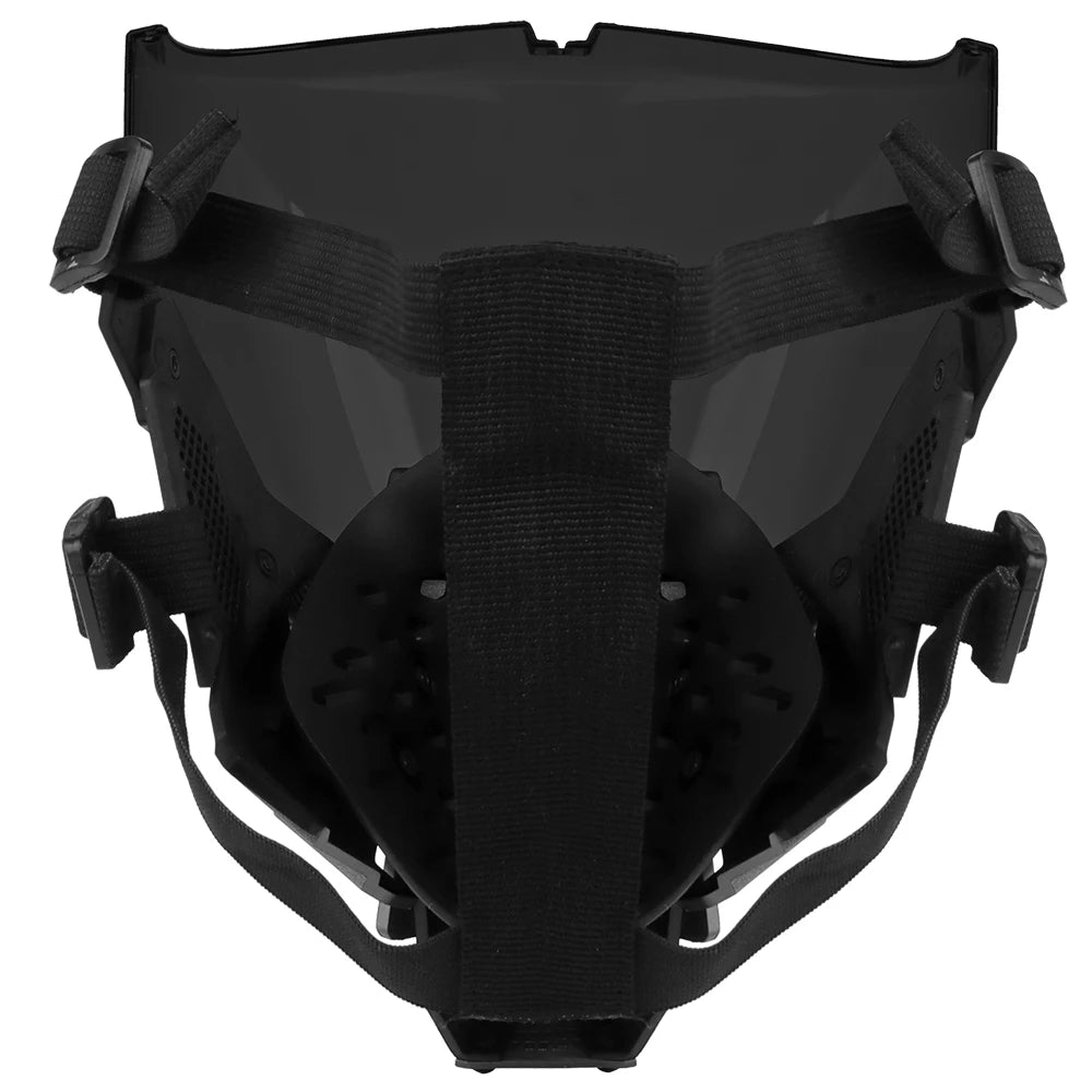 CyberTact: Tactical Full Face Mask for Cyberpunk Cosplay, Breathable Mask for Halloween