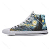 Van Gogh Starry Night Oil Painting High-Top Comfortable Sneakers