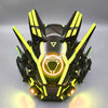Cyberpunk Helmet Shinobi Mask: Robot Samurai Armor with LED Light