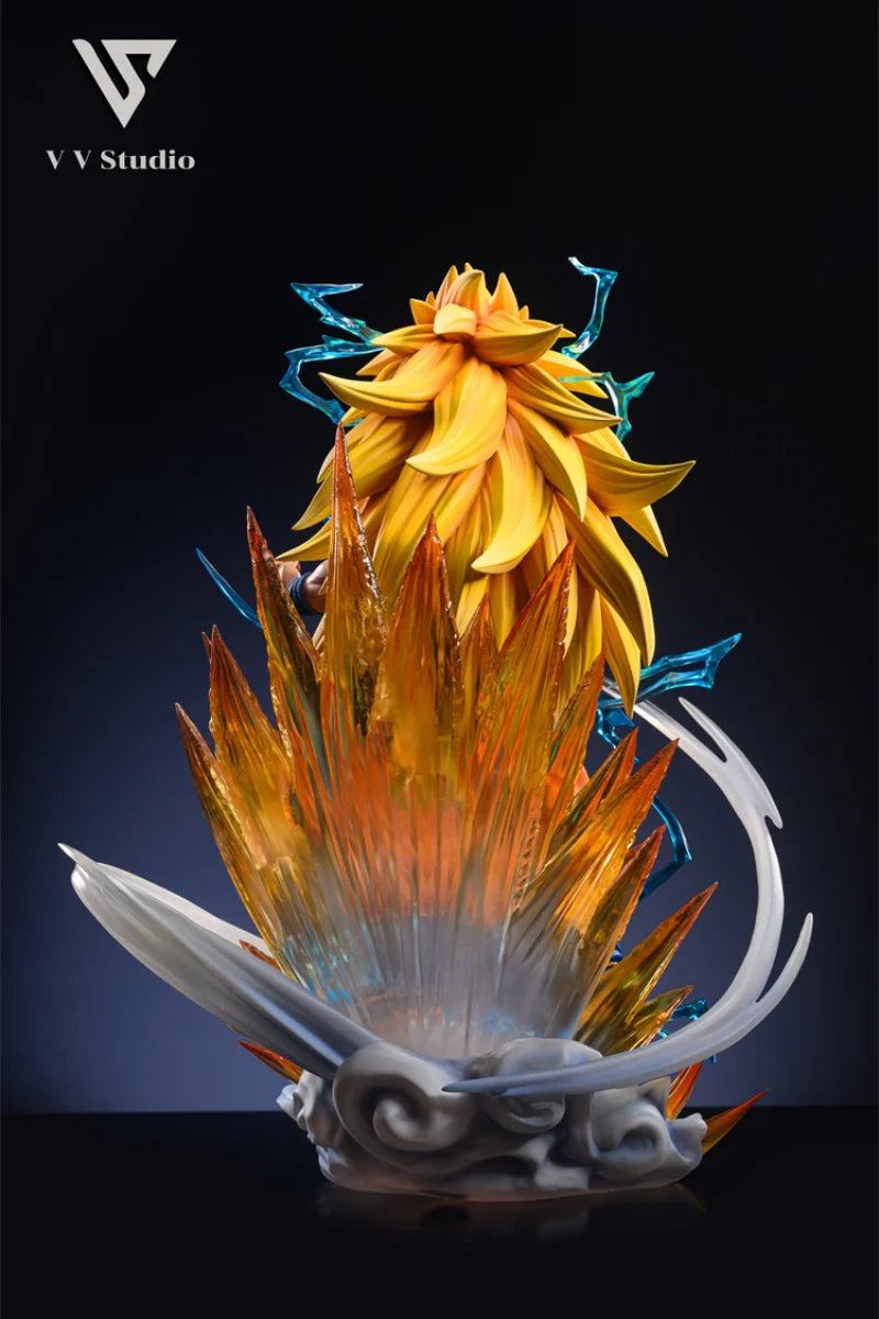 35cm Resin GK VV Studio Dragon Ball Z Super Saiyan Son Goku Anime Action Figure Statue Ornament