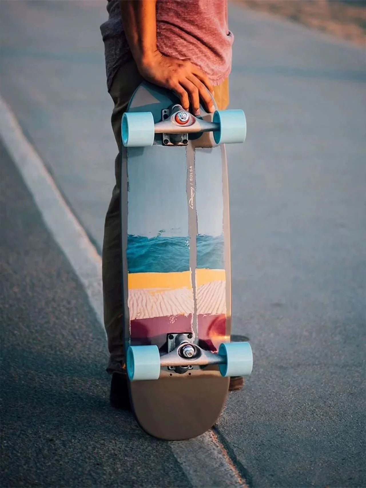 Surf Land Skateboard: Maple Single Kick Carving Cruiser
