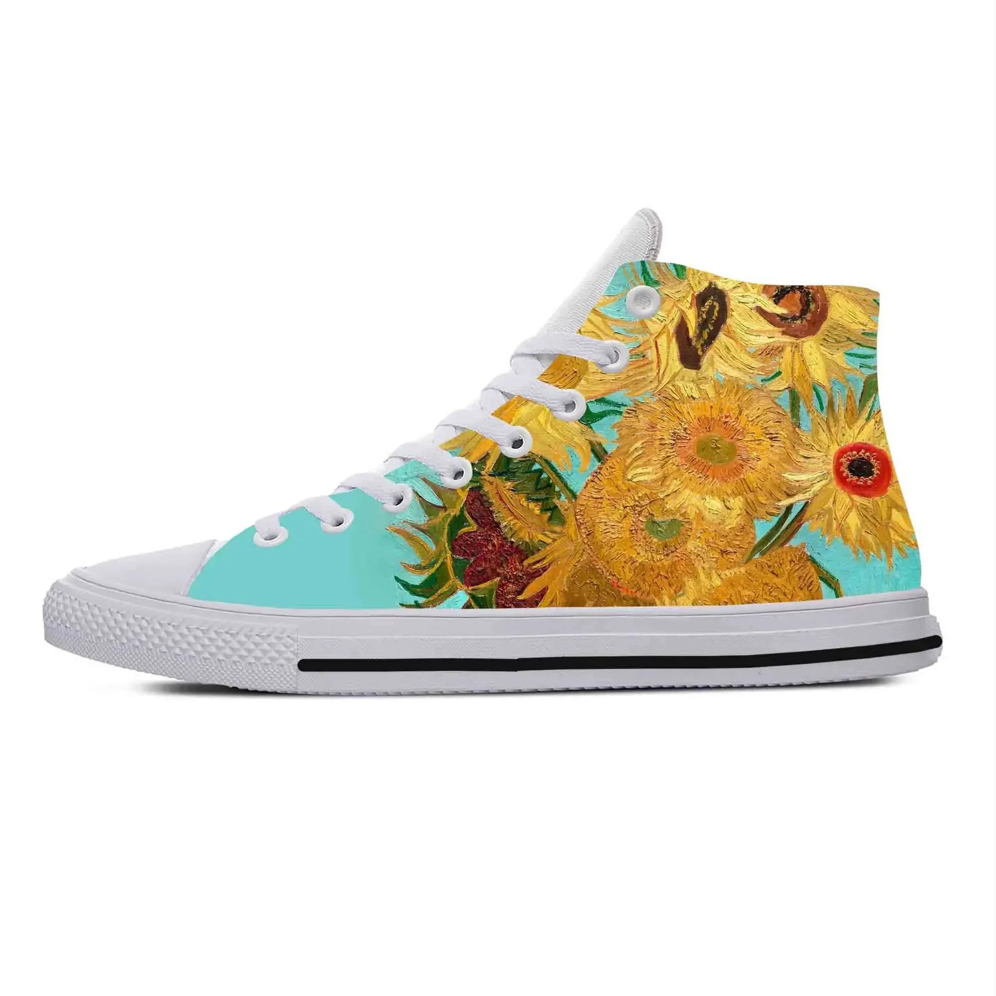 Van Gogh Starry Night Oil Painting High-Top Comfortable Sneakers