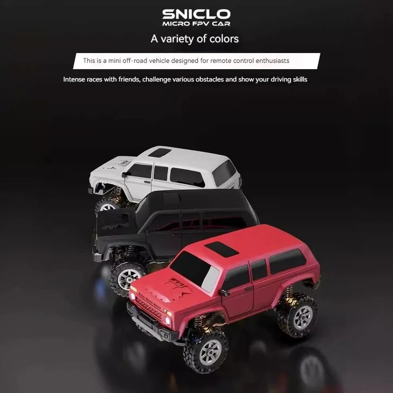 Sniclo Mini FPV Remote Control Car Drone: 1:43 Scale 4WD Off-Road Vehicle