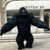 Gorilla Inflatable Costume Mascot: Adult Plush Furry Animal Halloween & Carnival Dress