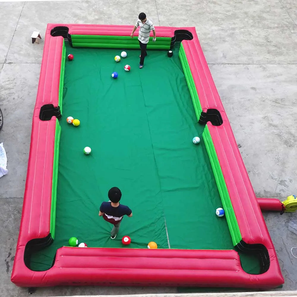 SnookBall Carnival Game Set - Inflatable Snooker Table with Balls for Event Fun