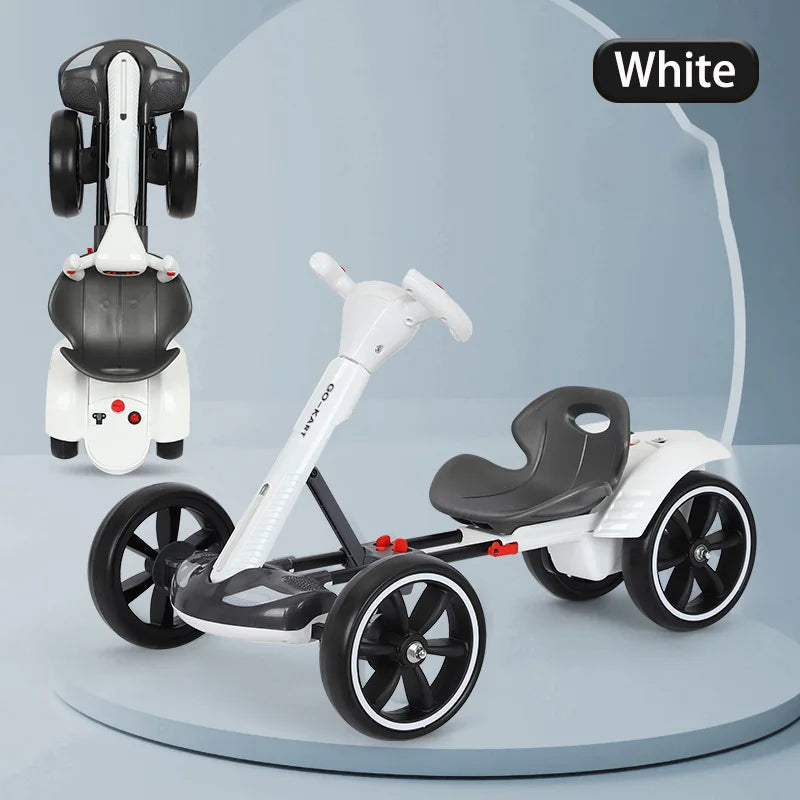 Foldable Electric Four-Wheeled Kart: Portable, Lightweight, and Ready to Ride
