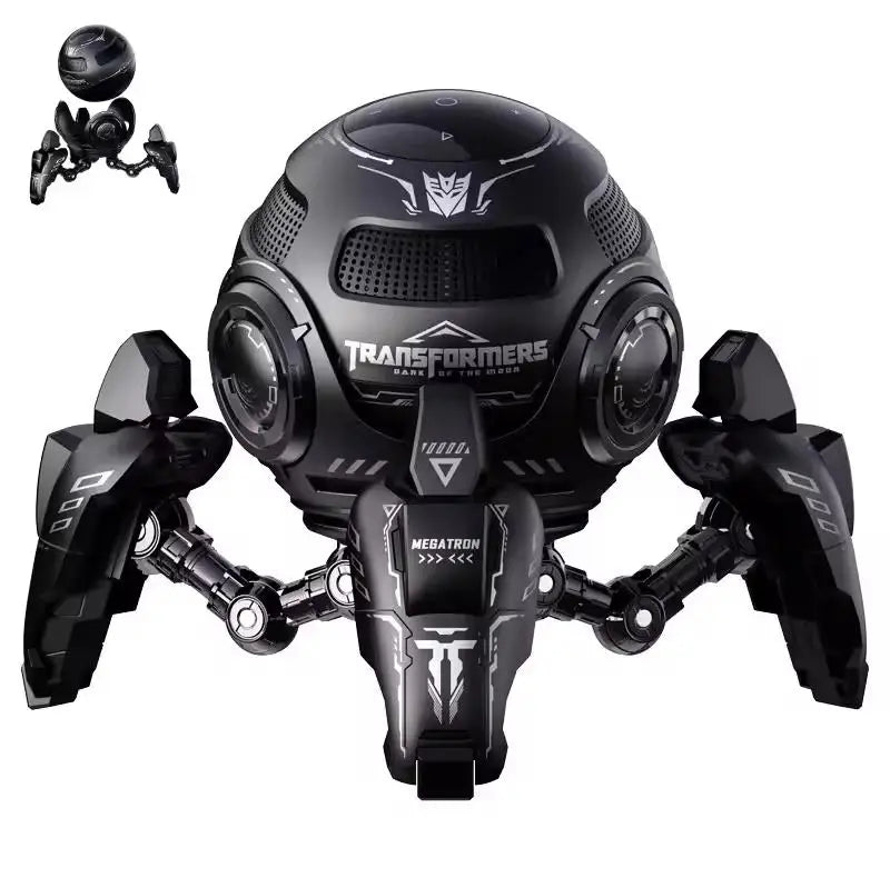Transformer Mecha Themed Wireless Bluetooth Speaker – TWS Stereo Sound with Light Rhythm & Subwoofer Bass