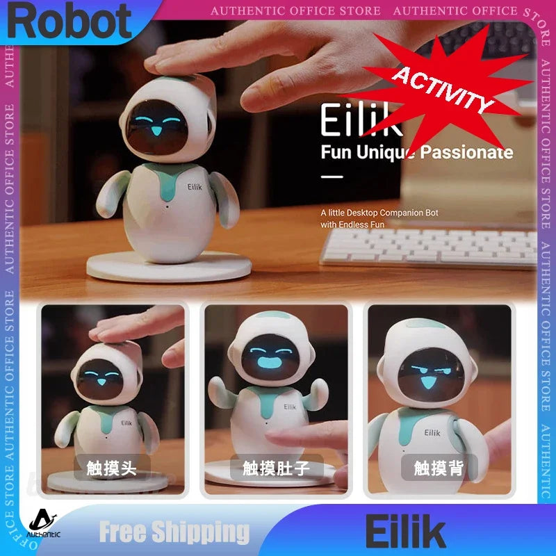 Eilik Intelligent AI Robot | Emotional Interaction Puzzle Toy | Desktop Pet Companion Robot Dog for Children