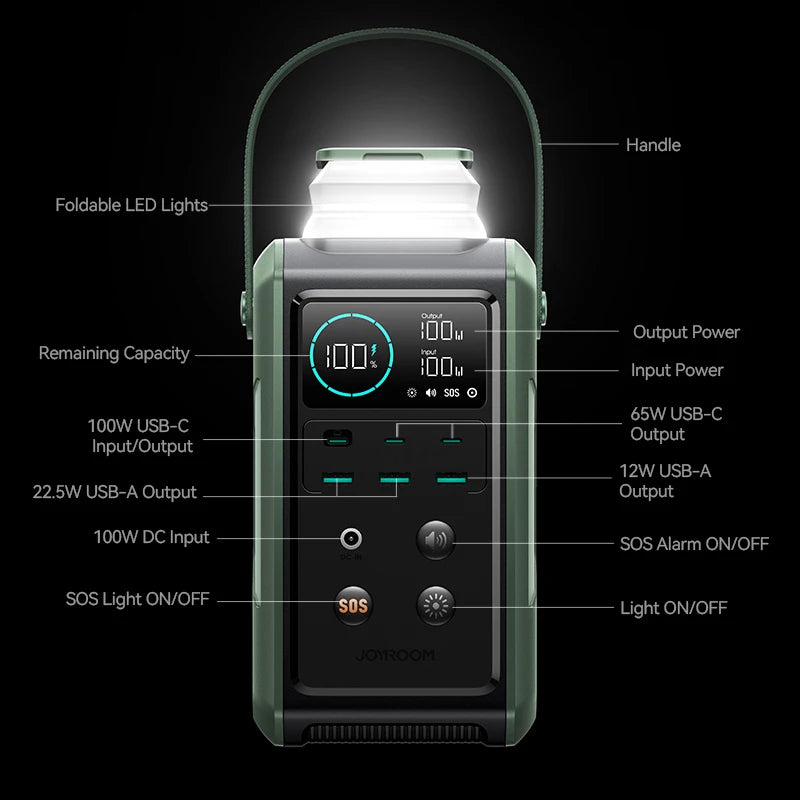 JoyRoom 75000mAh 240Wh Portable Power Station with 100W USB C Output