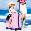 Cute Pony Cartoon Suitcase for Children: Ride-On Carry-On Kids Luggage