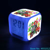 Anime Sonic & Mario Bros Figure Model LED Alarm Clock: 7-Color Touch Light Desk Clock